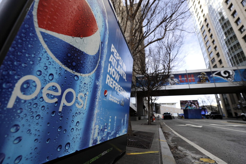 Reklam för Pepsi i USA. Arkivbild.