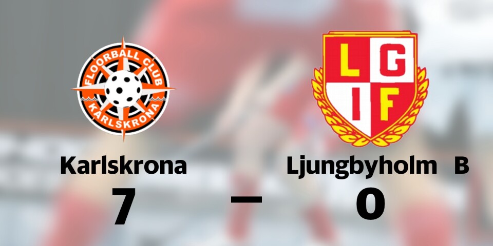 FBC Karlskrona B vann mot Ljungbyholms GoIF B