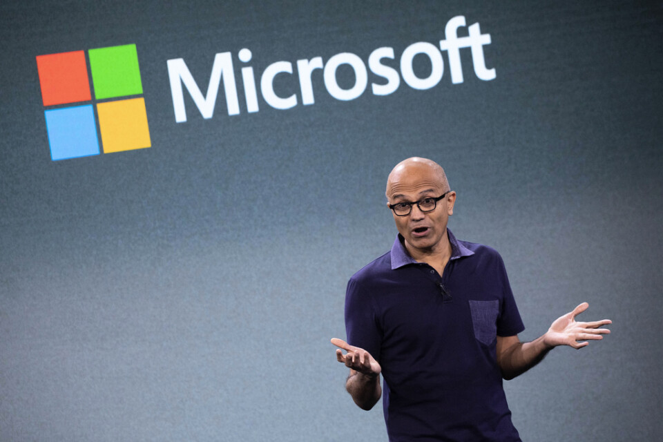 Microsofts vd Satya Nadella under ett företagsevent i New York i början av oktober.