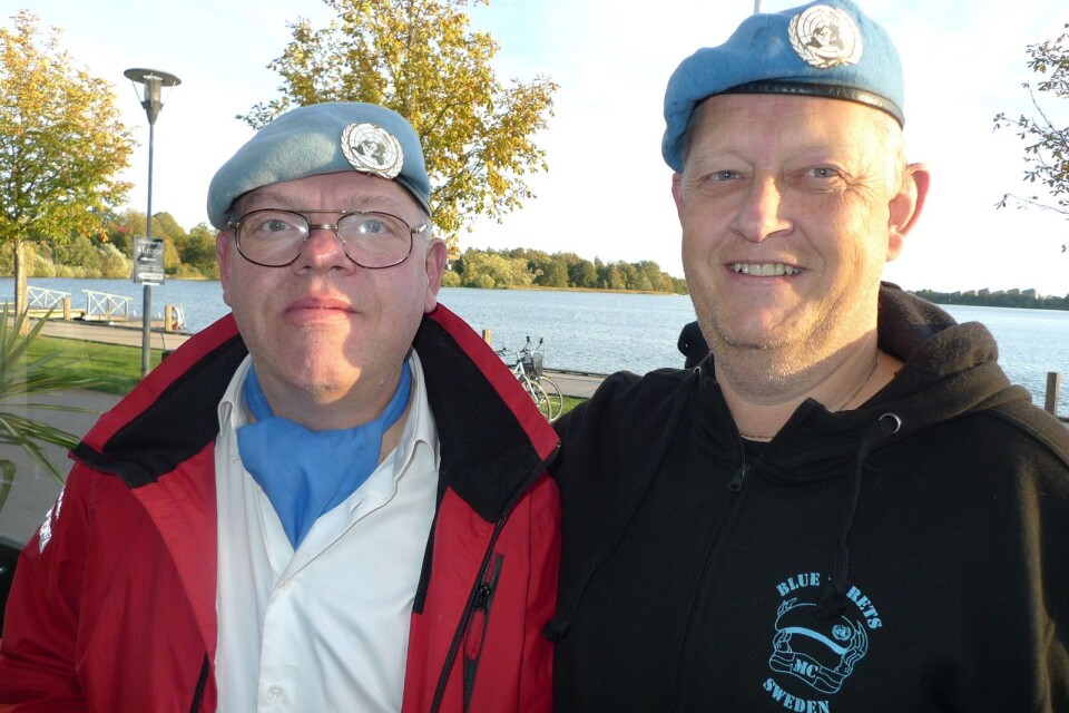 Den berömda blå baskern på Eje Håkansson och Bengt-Åke Broqvist.
