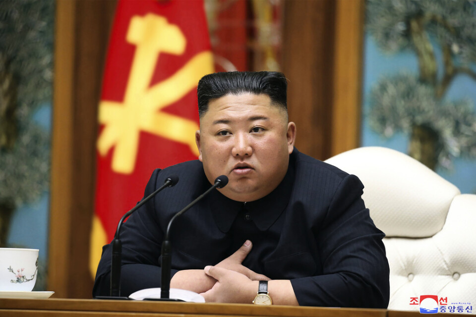Nordkoreas diktator Kim Jong-Un. Arkivbild från den statliga nyhetsbyrån KCNA.