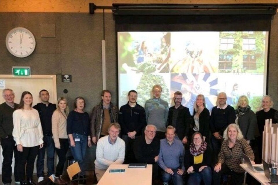 The whole group who co-operate on the project ”Town Development Näsby”.