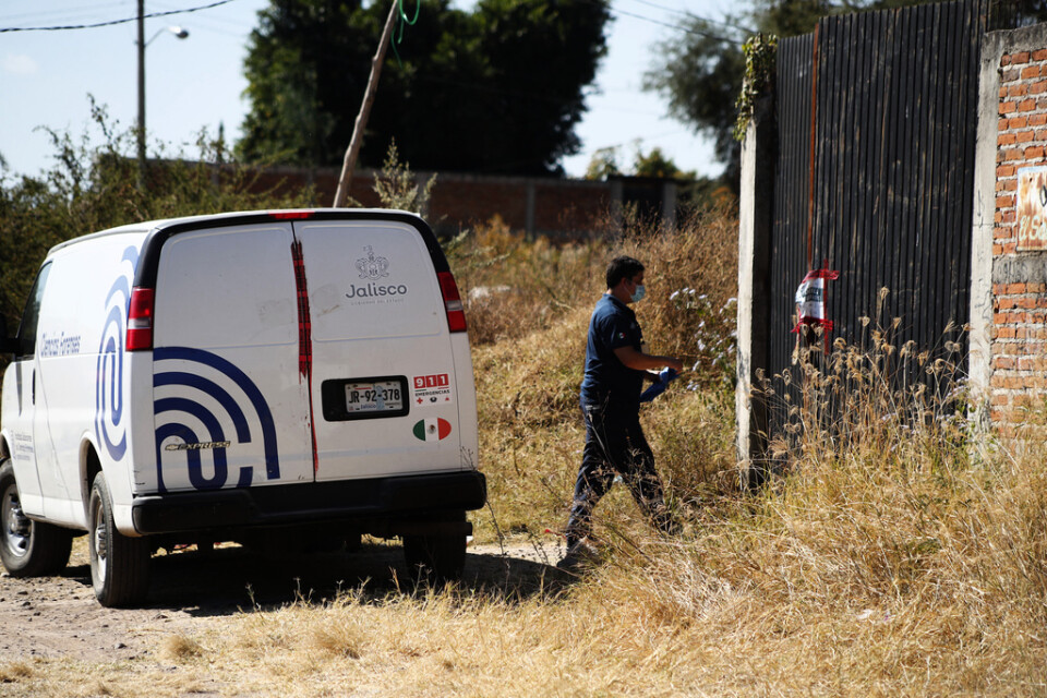 Myndigheter genomsöker en misstänkt gravplats i Mexiko. Arkivbild.