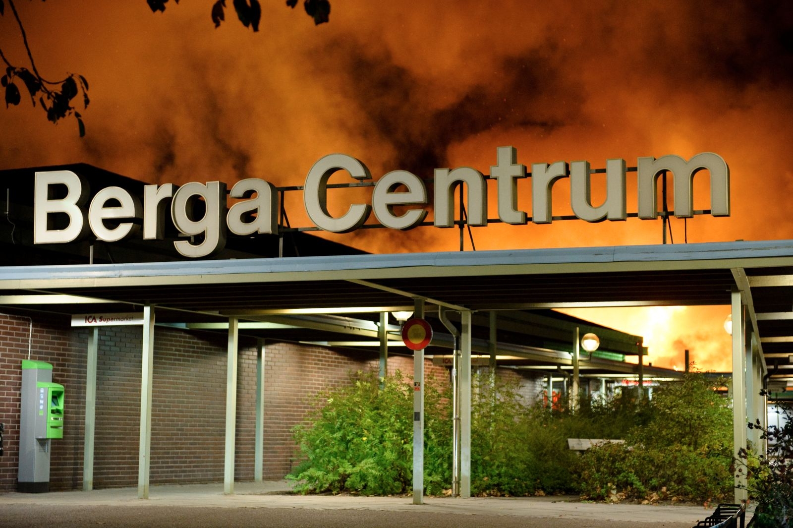 Branden i Berga centrum november 2011.