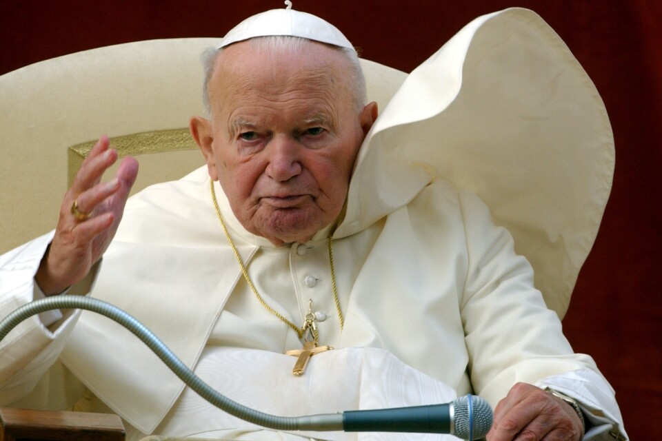 Påve Johannes Paulus II. Arkivbild.