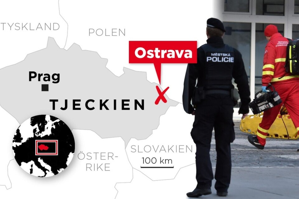 Skjutningen ägde rum på ett sjukhus i staden Ostrava i östra Tjeckien.