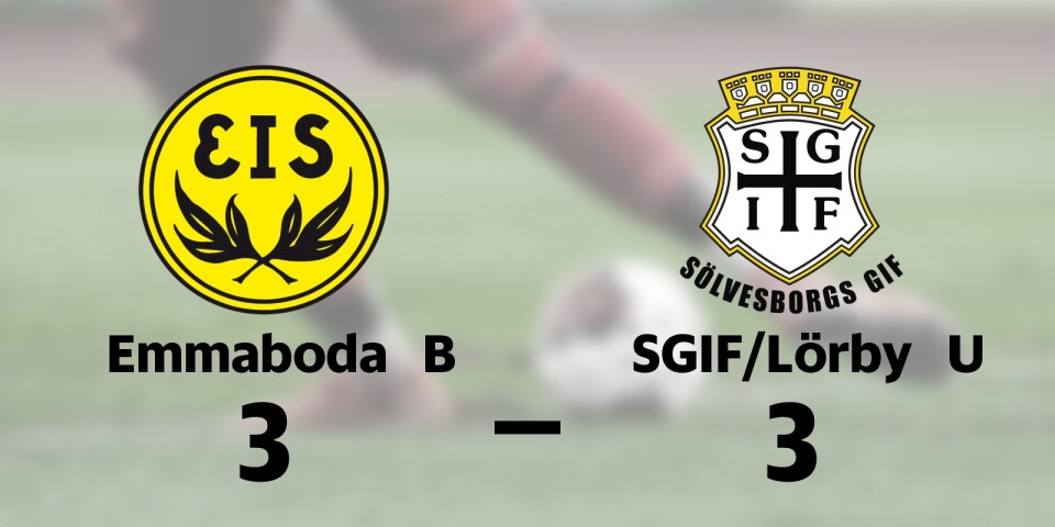 Emmaboda B fixade en poäng mot SGIF/Lörby U