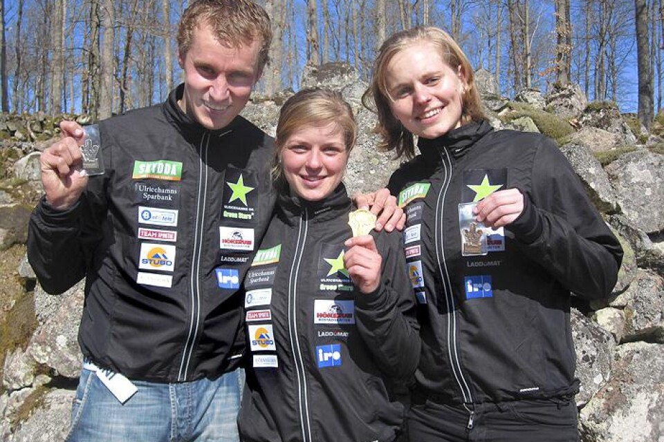 Erik Öhlund, silver, Ida Bobach, guld, och Signe Klinting, brons. UOK:arna var i form vid årets första SM-tävling.