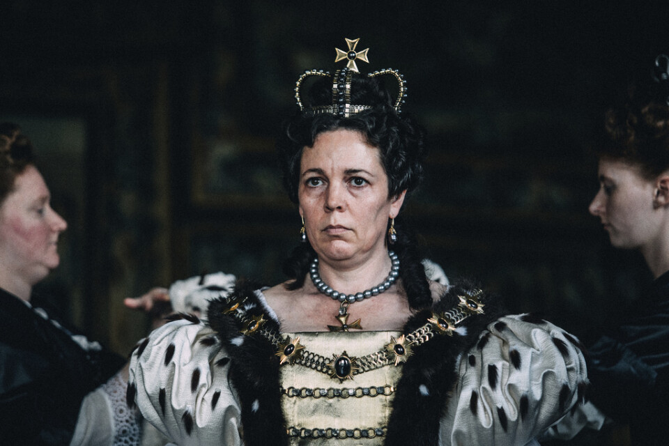 Olivia Colman spelar huvudrollen som drottning Anna av Storbritannien i "The favourite". Arkivbild.