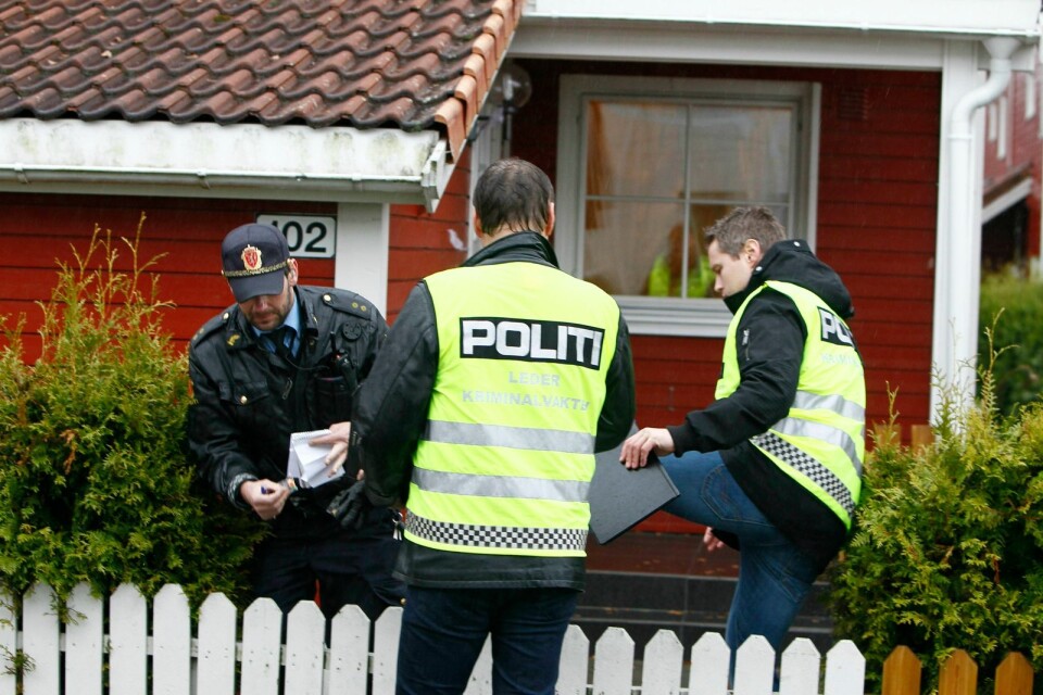 Polisinsats efter våld i hemmet.