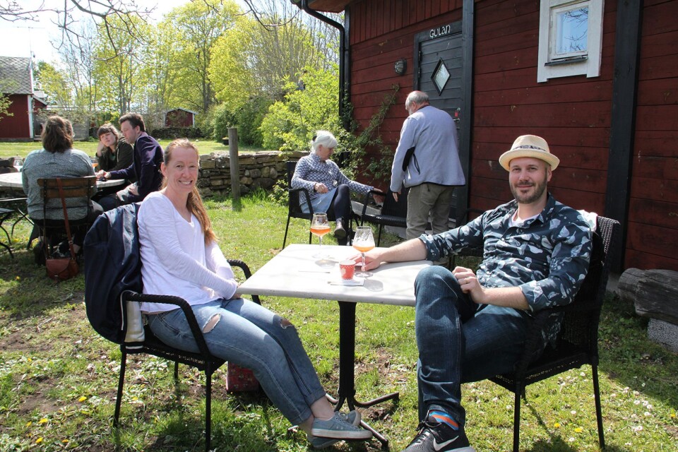 Amanda Hellström och Patrik Hellström från Färjestaden var imponerade av allt gott Öland har att erbjuda när det gäller mat och dryck.