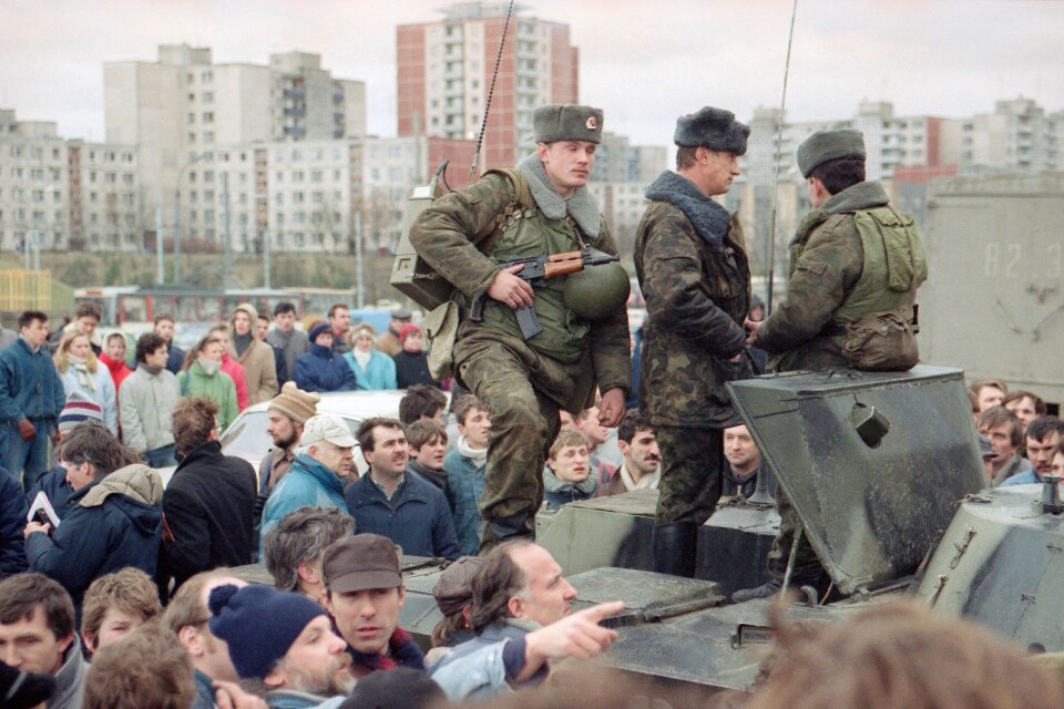 Sovjetiska trupper i Vilnius 1991.
