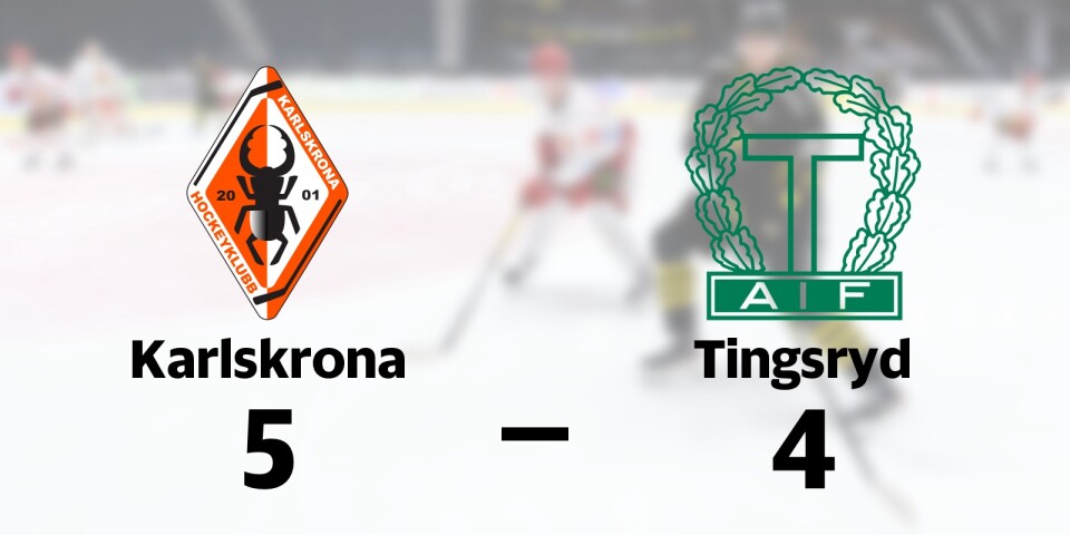 Karlskrona HK vann mot Tingsryds AIF