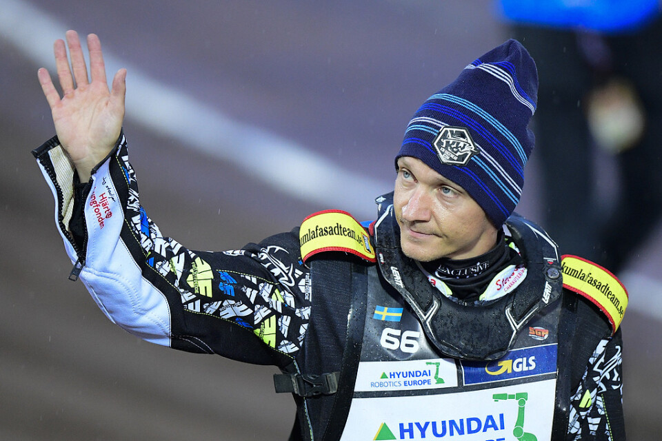 Fredrik Lindgren hade en strålande kväll för Sverige i semifinalen av lag-VM i speedway. Arkivbild.