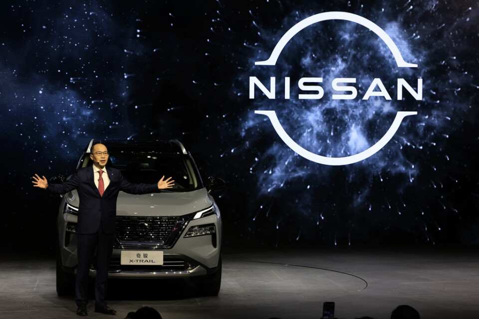 Nissan presenterar en av de nya modellerna i samband med bilmässan i Shanghai förra året. Arkivbild.