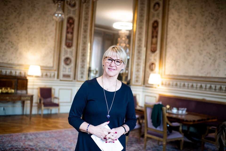 Avgående utrikesminister Margot Wallström (S).