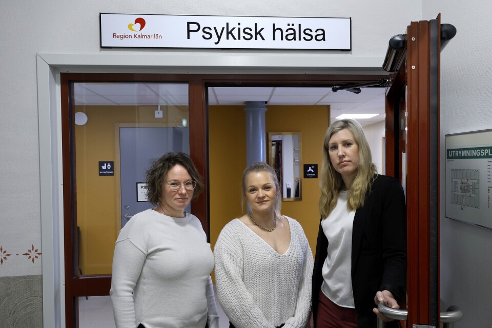 Maria Karlsson, Matilda Holmström och Emma Allgren är redo. För bara ett par dagar sedan öppnades en digital mottagning för unga vuxna som mår psykiskt dåligt.