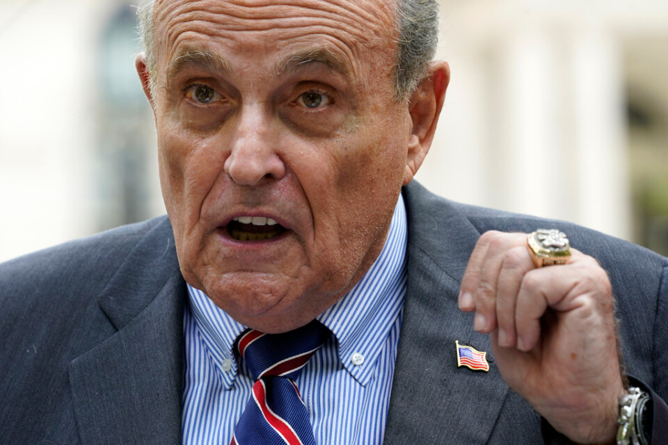 New Yorks tidigare borgmästare Rudy Giuliani ingår i utredningen om misstänkta försök av Trump att påverka Georgias valresultat. Arkivbild.