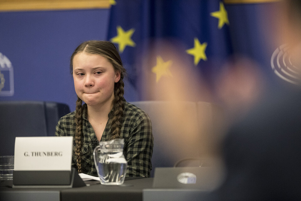 Thunberg bjöds in att tala vid ett klimatmöte i EU-parlamentet i Strasbourg i april i år.