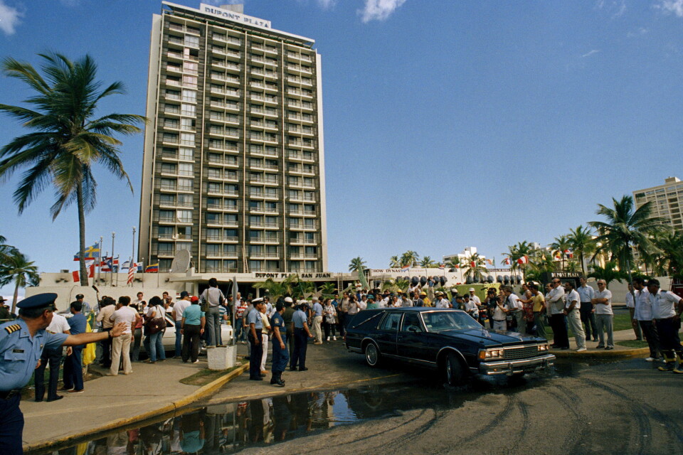 Dagen efter branden i San Juan 1987.