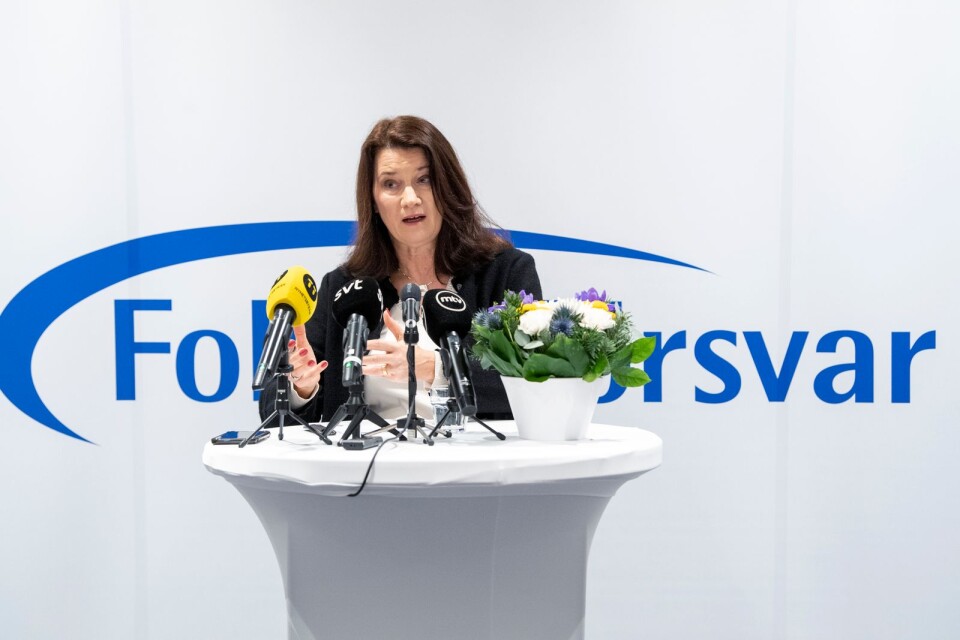Utrikesminister Ann Linde (S) talar på Folk och Försvars rikskonferens på Högfjällshotellet i Sälen.
