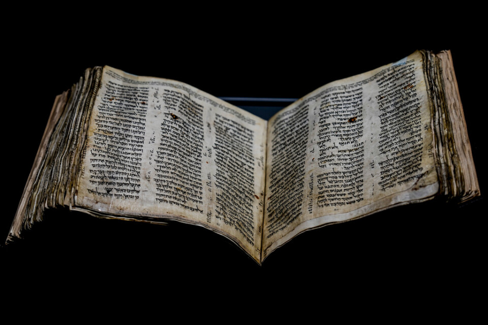 Codex Sassoon är en nästan komplett Bibel. Arkivbild.
