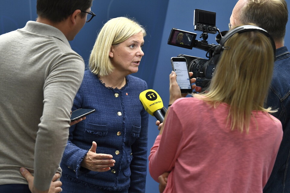 Finansminister Magdalena Andersson (S) på tisdagen.