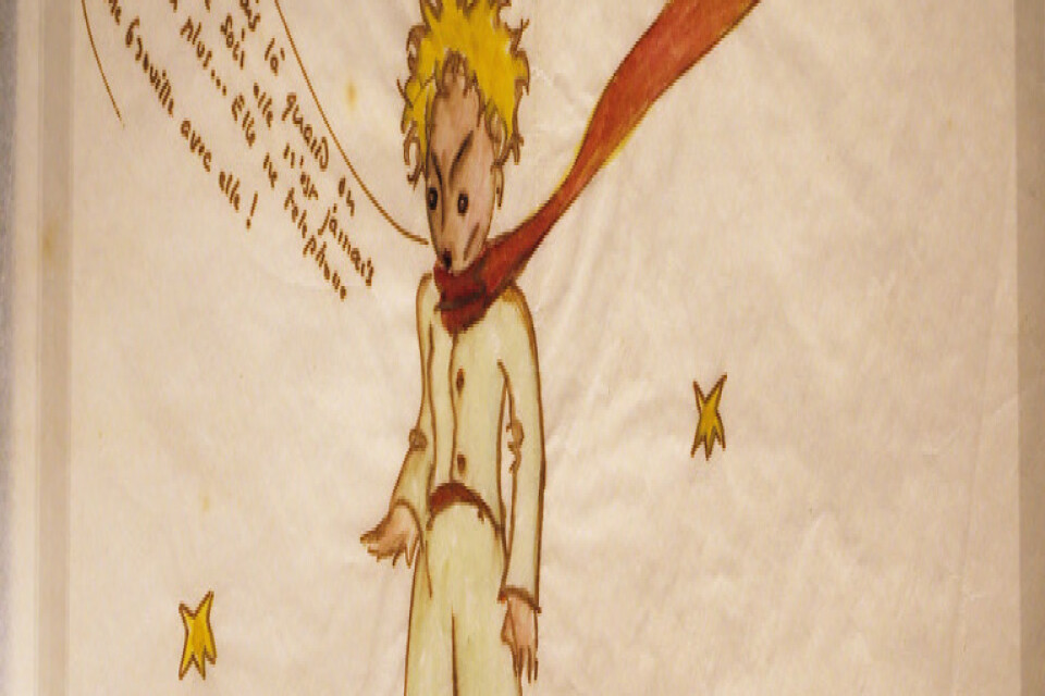 En annan originalteckning till "Lille prinsen" som visades vid en utställning 2013, då man uppmärksammade bokens 70-årsjubileum. Arkivbild.