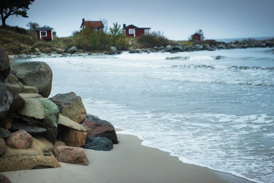 Stranden i Äspet, Åhus, tillhör de mest erosionsutsatta.