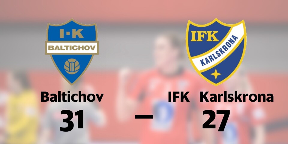 IFK Karlskrona föll borta mot Baltichov