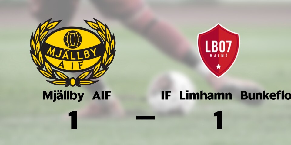 Oavgjort mellan Mjällby AIF och IF Limhamn Bunkeflo i P 16 Nationell Grupp 1 herr