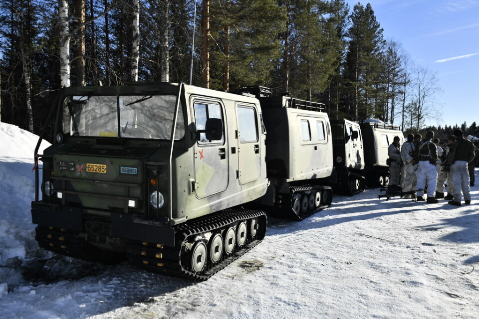 Bland annat bandvagnar står på Försvarsmaktens önskelista. Arkivbild.