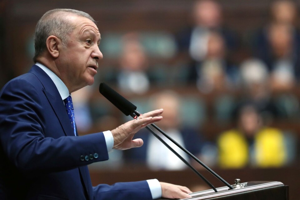 Turkiets president Recep Tayyip Erdogan upprepade i torsdags sitt nej till att släppa in Sverige och Finland i Nato.