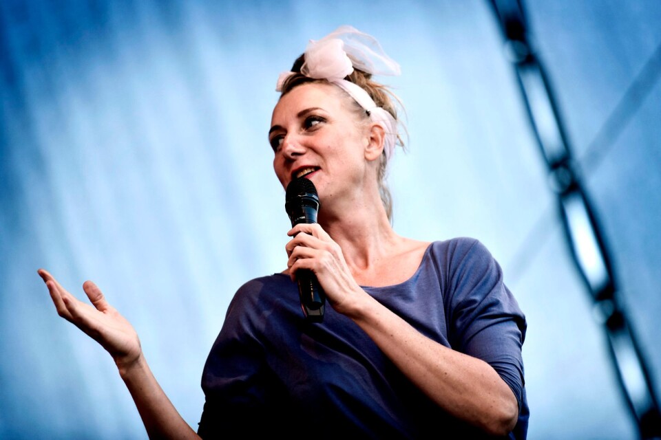 Elina Du Rietz kom till Kristianstad med succéföreställningen ”Pk-fittan”.