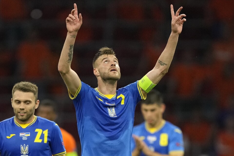 Ukrainas kapten,  Andrij Jarmolenko, stod för ett riktigt klassmål i förlustmatchen mot Nederländerna.