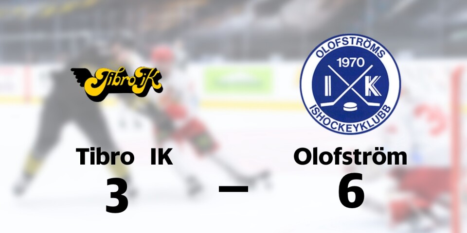 Tibro IK förlorade mot Olofström