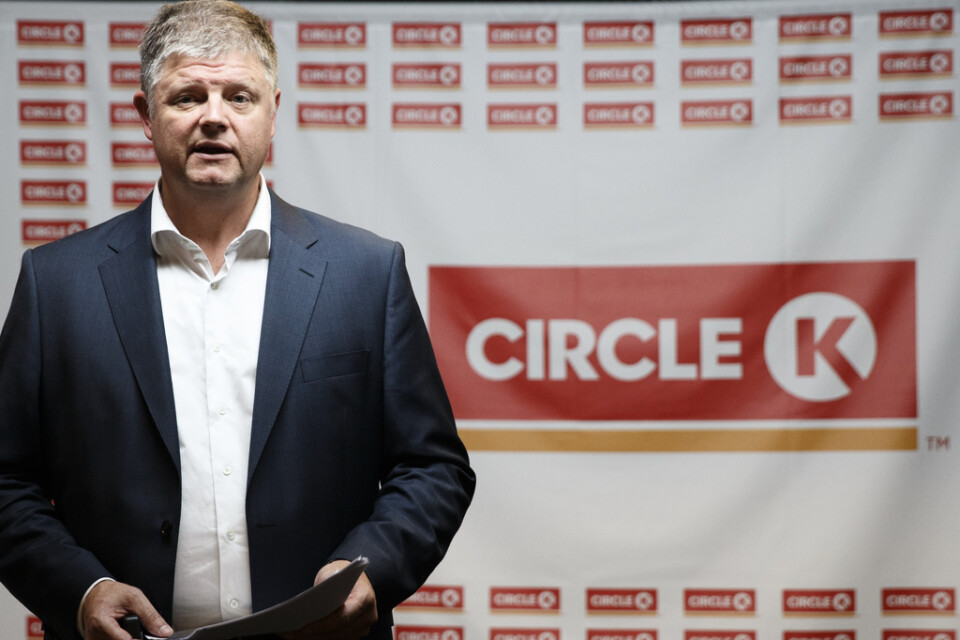Jacob Schram då Statoil Fuel and Retail blev Circle K. Arkivbild