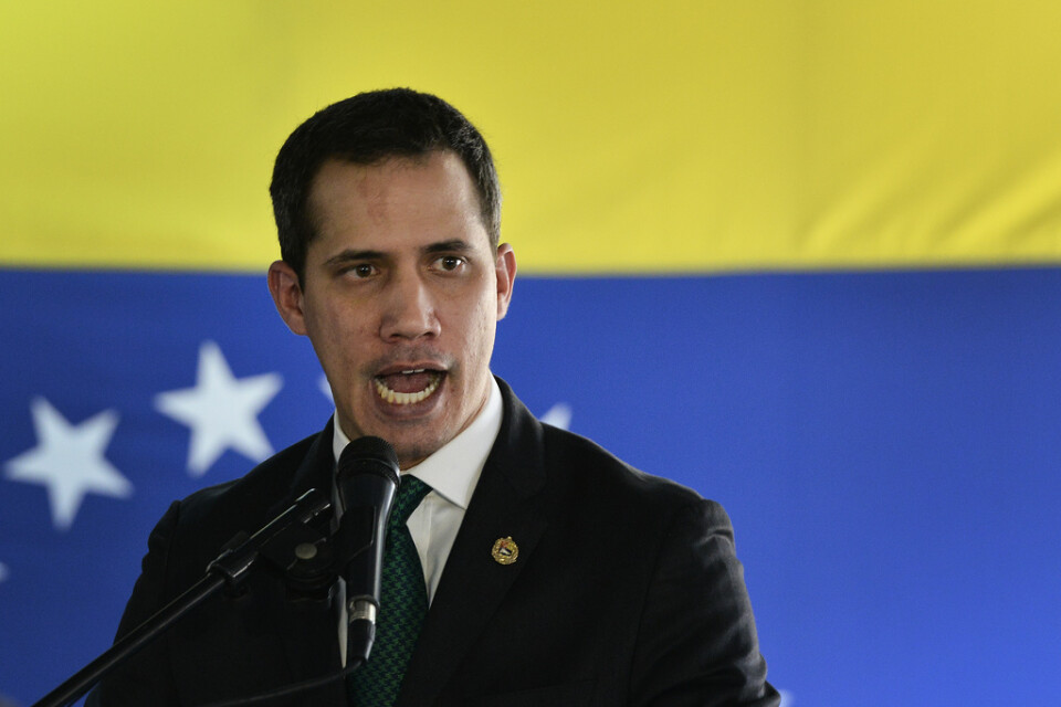 Venezuelas oppositionsledare Juan Guaidó. Arkivbild.