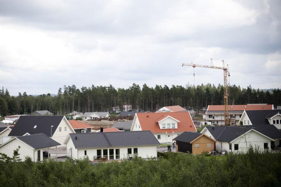 På Östra Lugnet byggs nya lägenheter, men en del projekt är senarelagda. Foto: Linn Hedesström Blad
