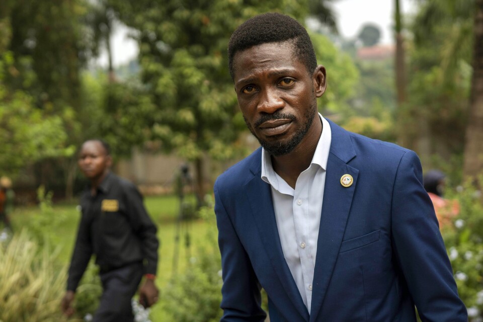 Oppositionspolitikern Bobi Wine i Uganda. Arkivbild.