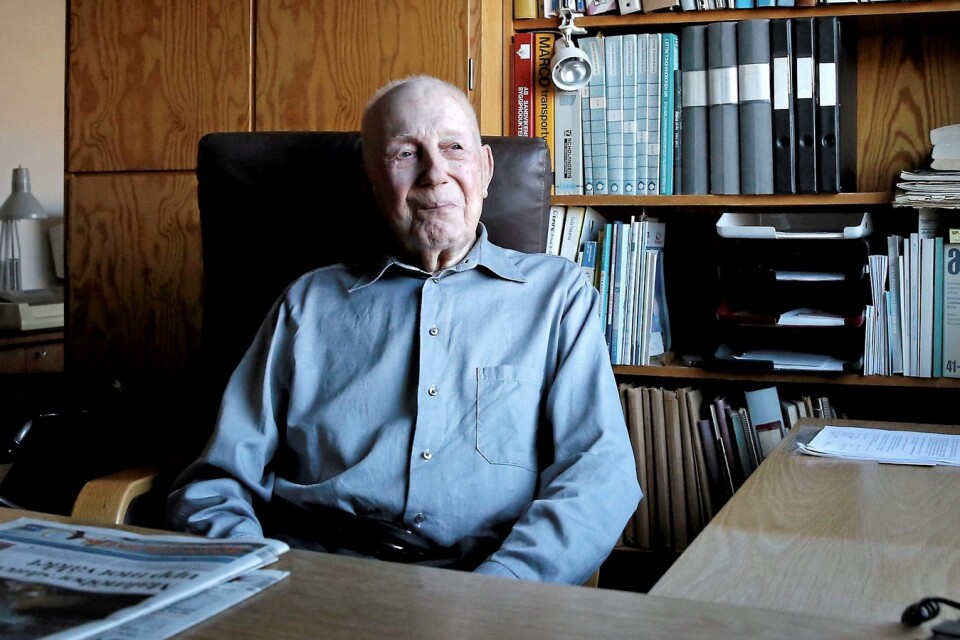 Byggmästare Bror Dahlblom blev 104 år gamma. Foto: Stefan Sandström