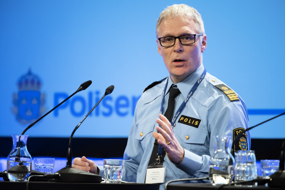 Lokalpolischefen Ulf Merlander har prisats för polisens arbete i nordöstra Göteborg, som bland annat lett till att stadsdelen Gårdsten inte längre är ett "särskilt utsatt område". Här deltar han i konferensen Folk och försvar 2019. Arkivbild.