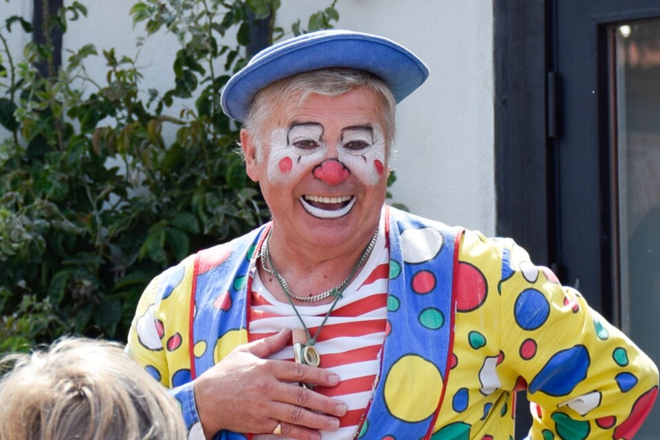 Jumping Joe the clown is coming to Kulturhuset Broby on 28th September.
