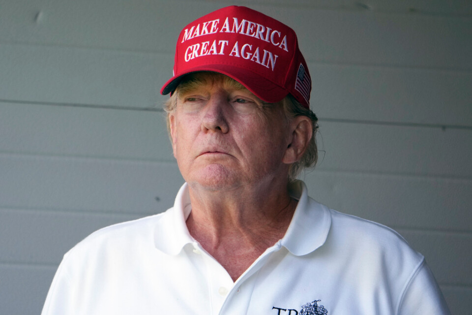 USA:s tidigare president Donald Trump vid en golftävling i Sterling, Virginia, på fredagen.