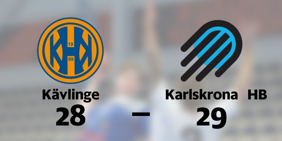 Kävlinge förlorade mot Karlskrona HB