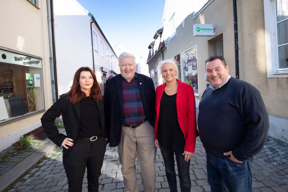 Louise Erixon (SD), Anders Jönsson (SoL), Emilie Pilthammar (M) och Robert Manea (KD).