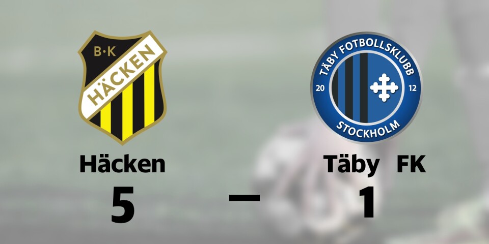 Häcken segrare hemma mot Täby FK