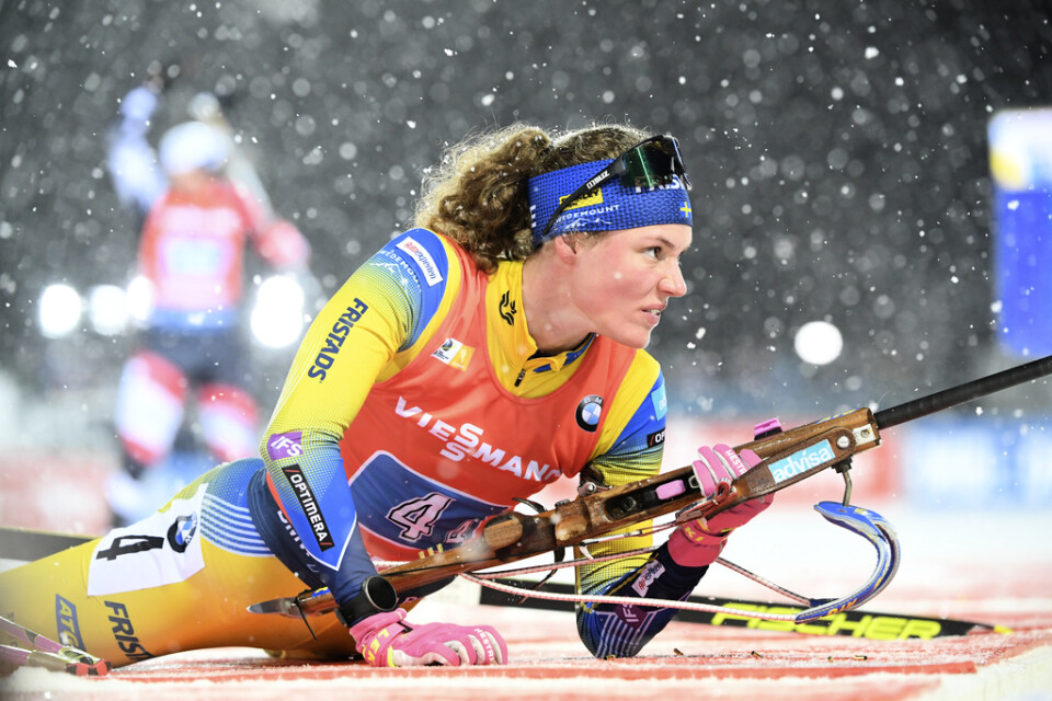 Hanna Öberg blev bästa svenska – och 14:e i sprinten i Frankrike. Arkivbild.