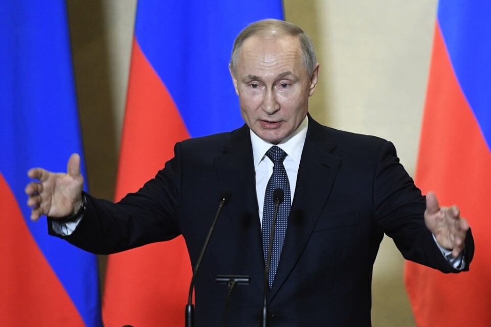 Rysslands president Vladimir Putin. Bilden är från ett annat tillfälle. Arkivbild.