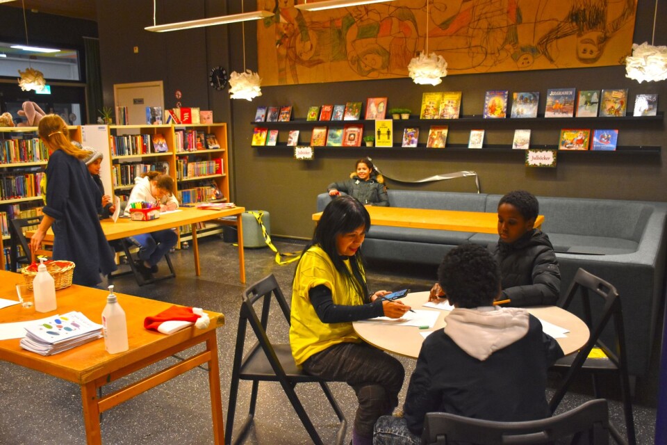Varje måndag har barnen träffats och skapat i ”After School” på biblioteket.